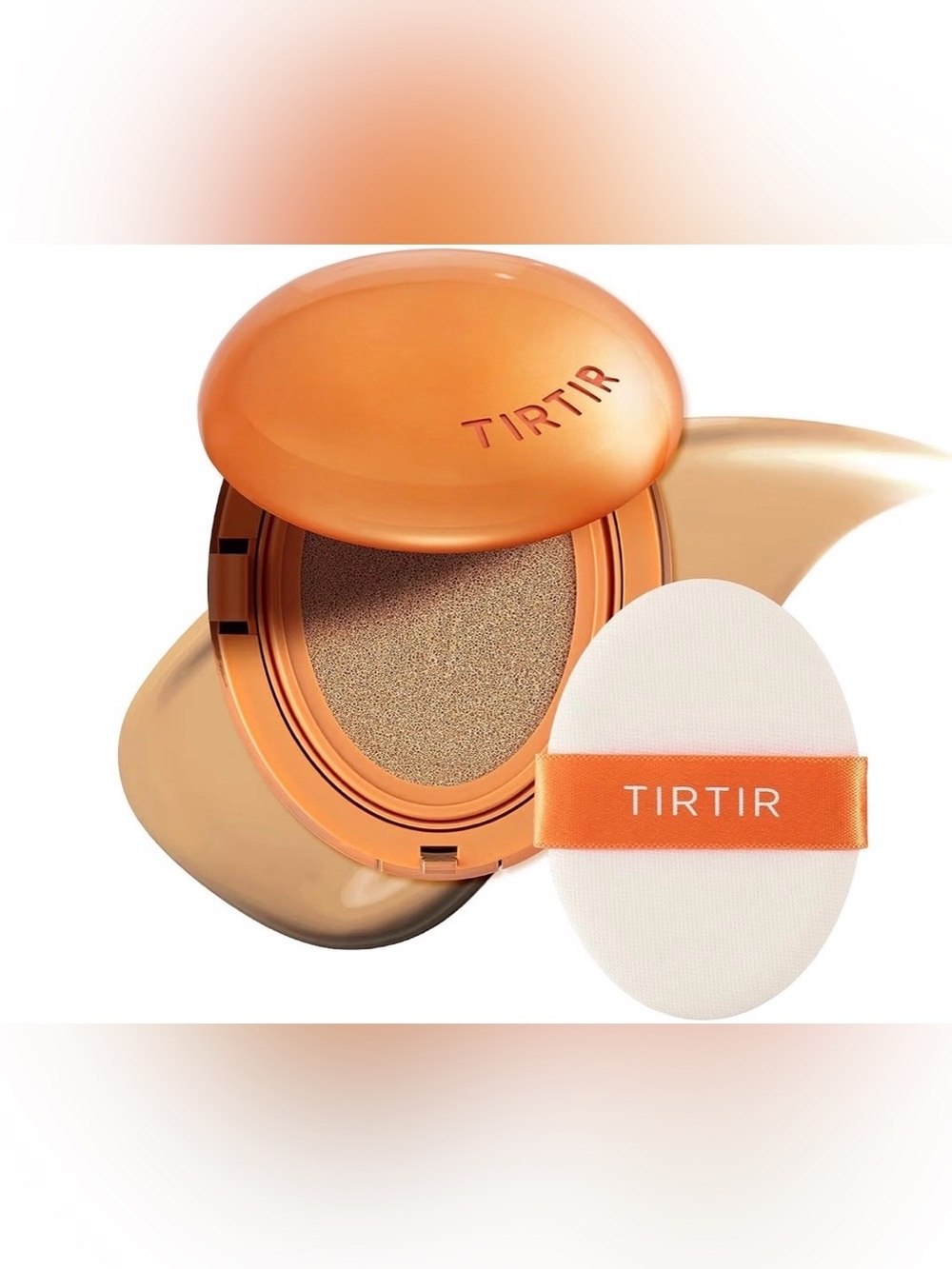 New- TirTir- Orange Cushion Foundation - Radiant Medium Coverage- rich honey